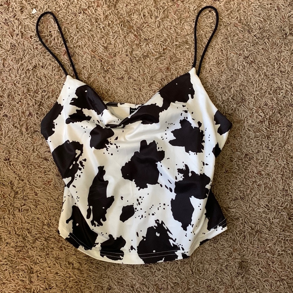 SHEIN cow crop top